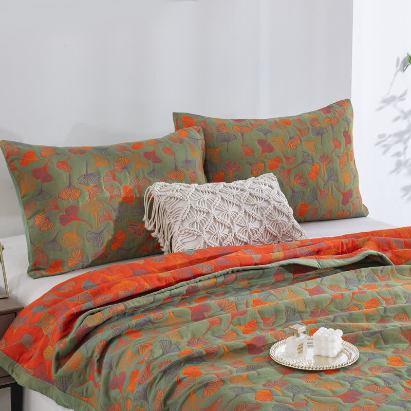 Ginkgo Biloba Organic Cotton Quilt - image 34