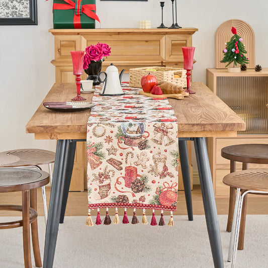 Christmas Crystal Ball Jacquard Table Runner - image 1