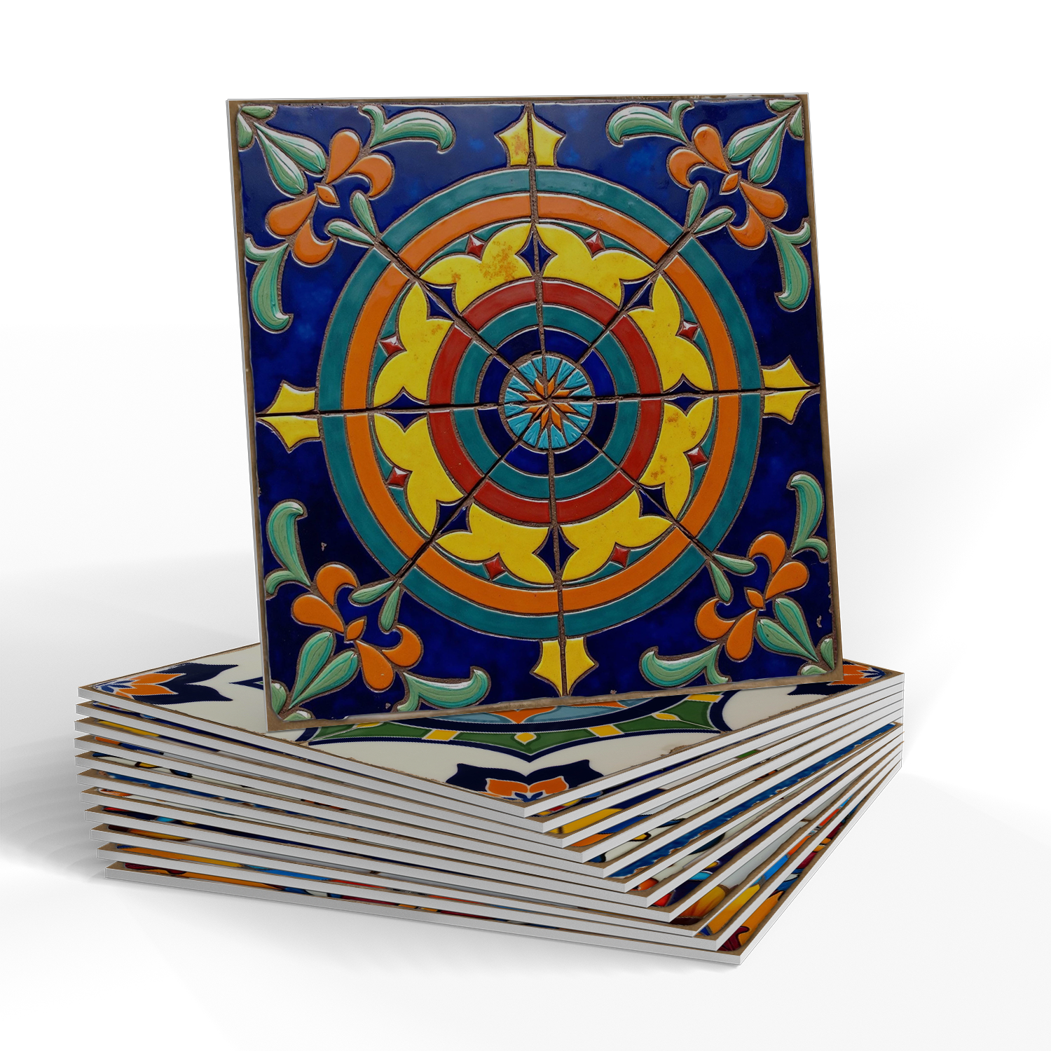 PET Foam Colorful Talavera Tile Wall Decals - image 8