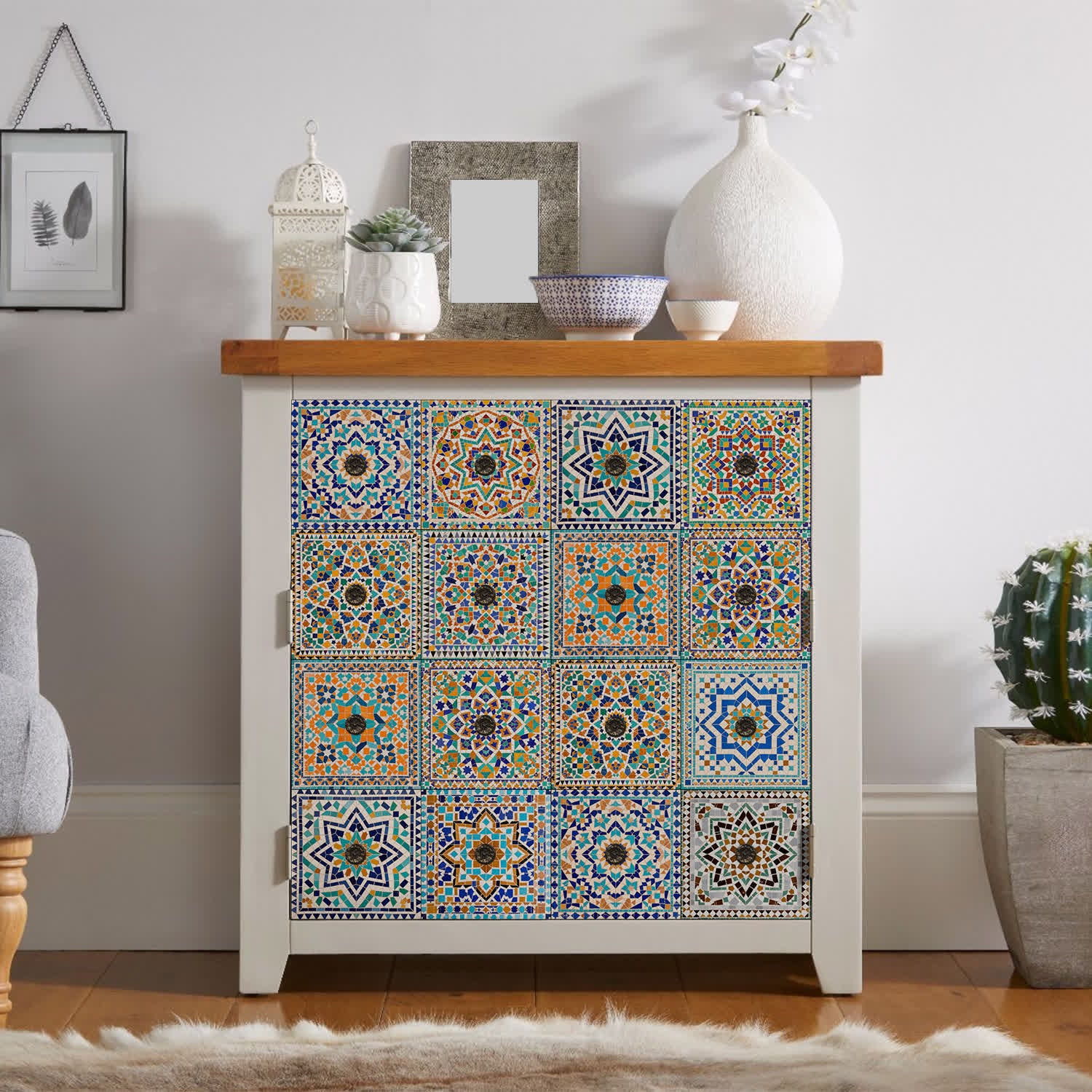 PET Foam Moroccan Mosaic Tile Wall Decals - image 4