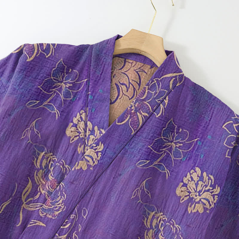 Peony Cotton Gauze Kimono Loungewear Set - image 2