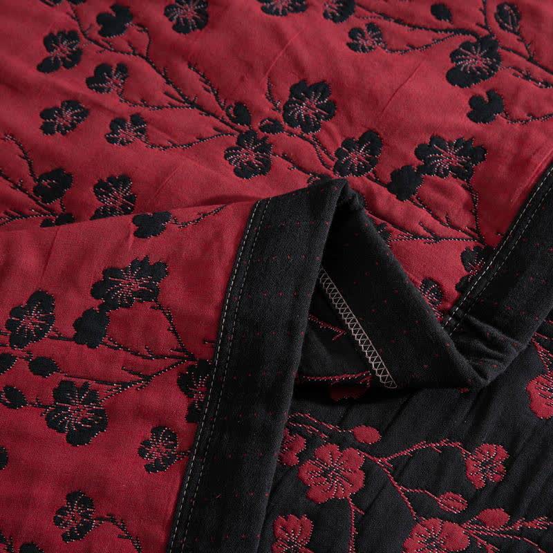 Pastoral Floral Cotton Gauze Jacquard Reversible Quilt - image 24