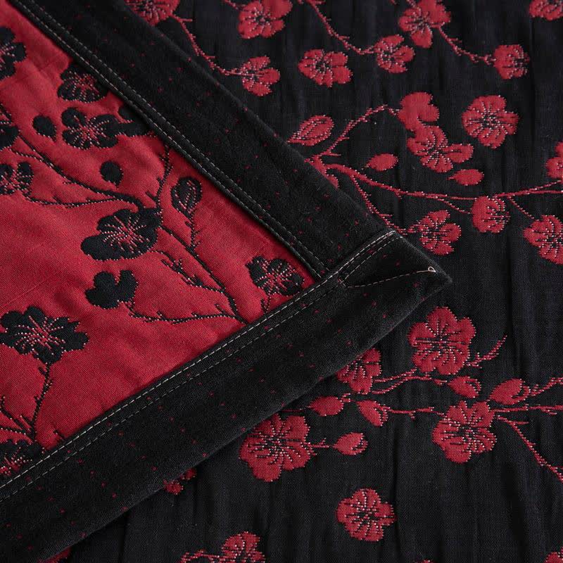 Pastoral Floral Cotton Gauze Jacquard Reversible Quilt - image 25