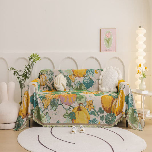 Harvest Pumpkin Sofa Throw Blanket - image 0