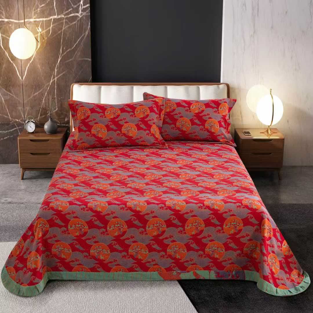 Oriental Sea Moon Cotton Bedding Set(4pcs) - image 7