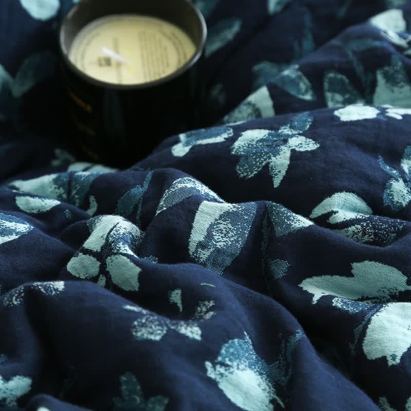 Flourish Flower Cotton Gauze Jacquard Quilt - image 10