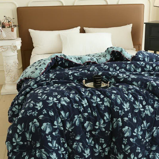 Flourish Flower Cotton Gauze Jacquard Quilt - image 1