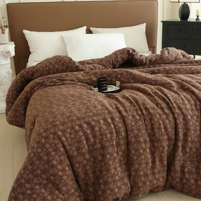 Retro Floral Cotton Gauze Jacquard Quilt - image 18