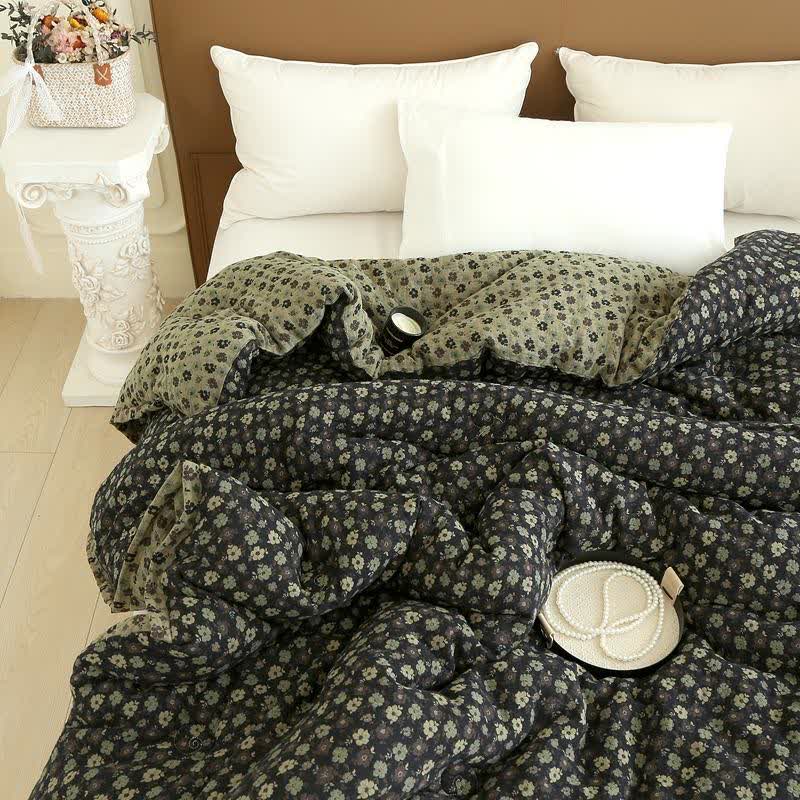 Retro Floral Cotton Gauze Jacquard Quilt - image 3