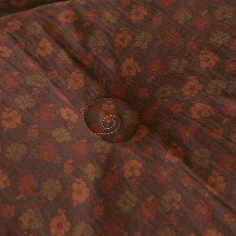 Retro Floral Cotton Gauze Jacquard Quilt - image 13