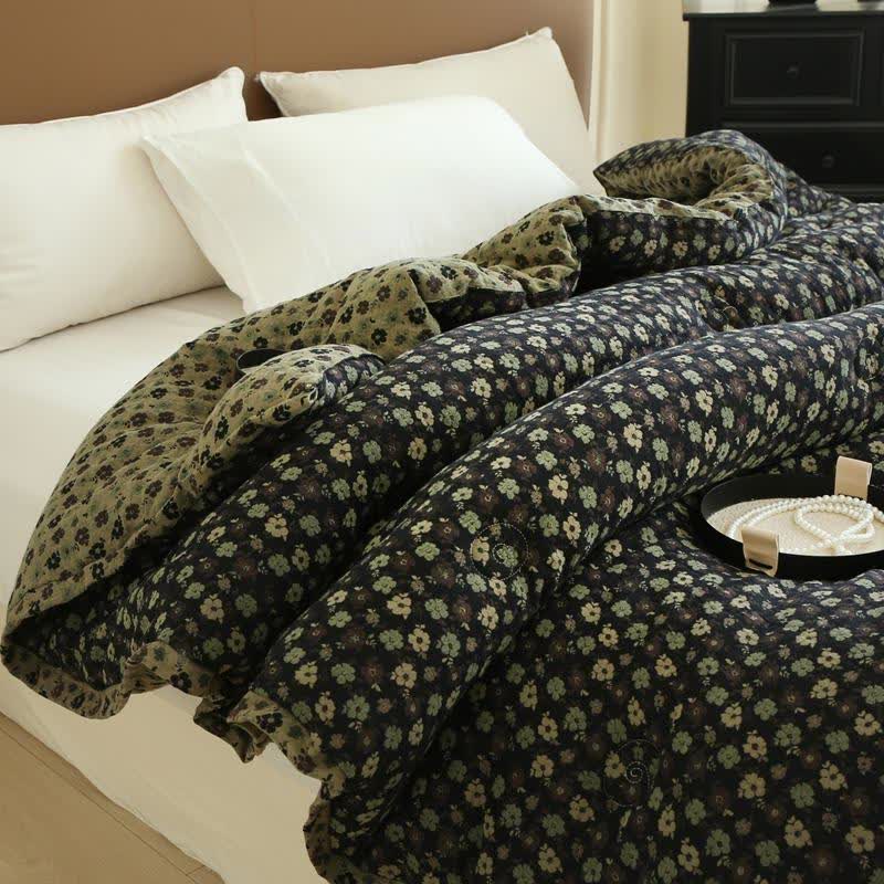 Retro Floral Cotton Gauze Jacquard Quilt - image 2