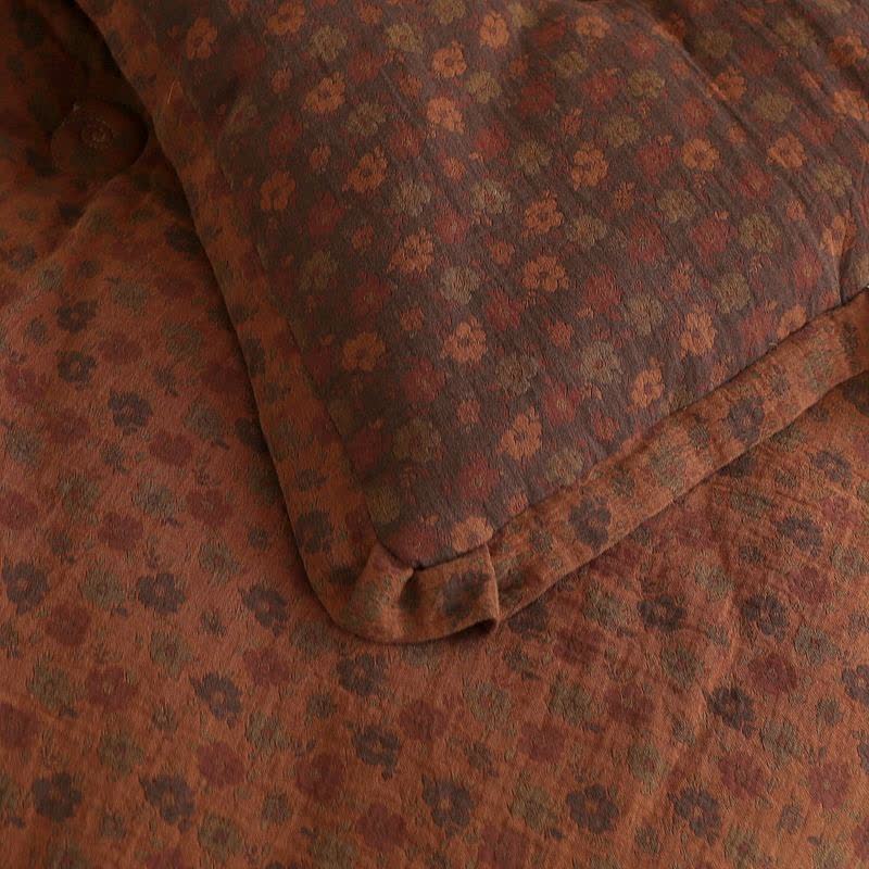 Retro Floral Cotton Gauze Jacquard Quilt - image 15