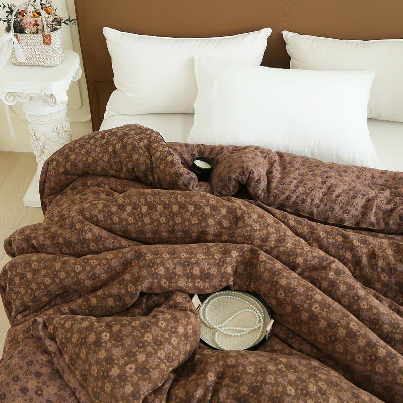 Retro Floral Cotton Gauze Jacquard Quilt - image 19