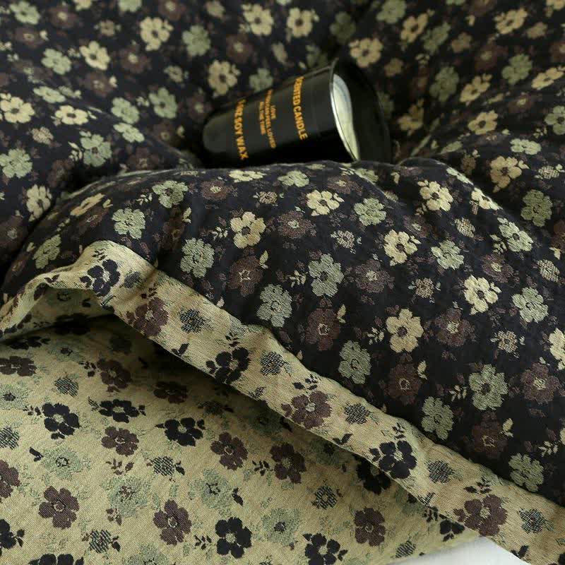 Retro Floral Cotton Gauze Jacquard Quilt - image 5