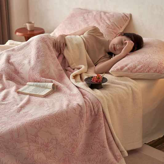 Jungle Jacquard Warm Throw Blanket - image 1