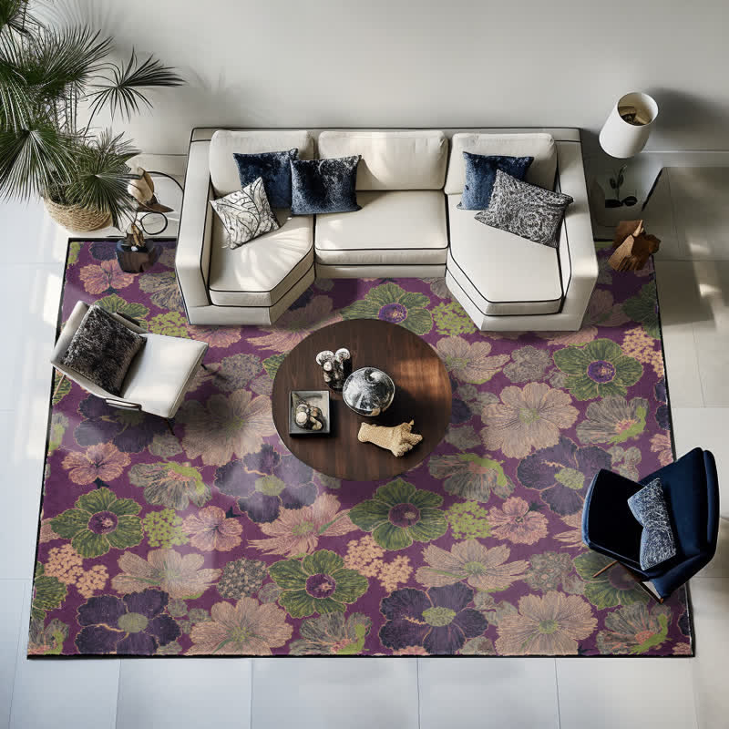 Vintage Botanical Foldable Anti-slip Area Rug - image 3