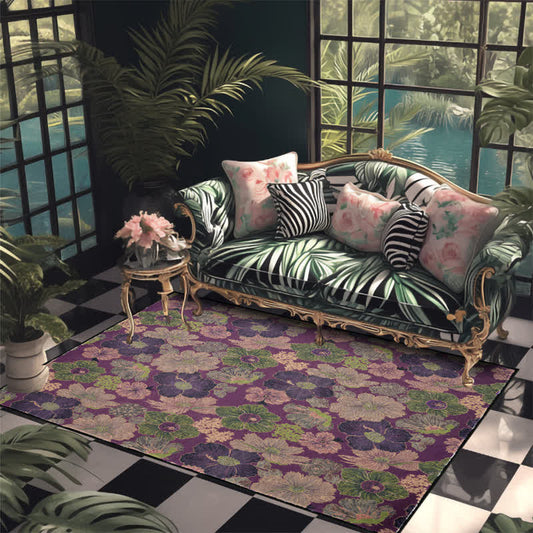 Vintage Botanical Foldable Anti-slip Area Rug - 60" x 96" - image 0