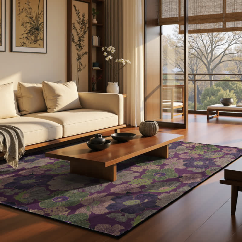 Vintage Botanical Foldable Anti-slip Area Rug - image 2