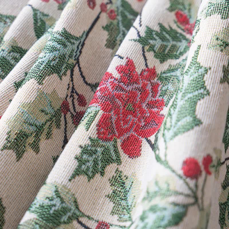 Christmas-inspired Holly Leaf Sofa Throw Blanket - image 9