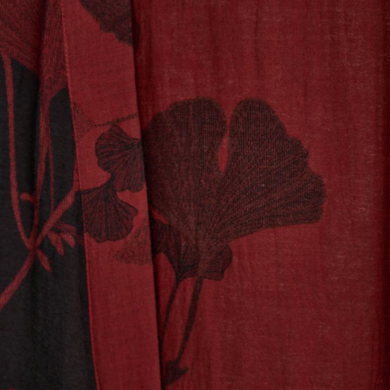 Large Ginkgo Leaf Cotton Kimono Robe - image 14