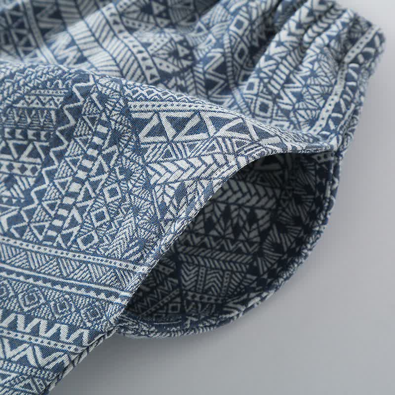 Geometric Pattern Cotton Gauze Loungewear Set - image 13