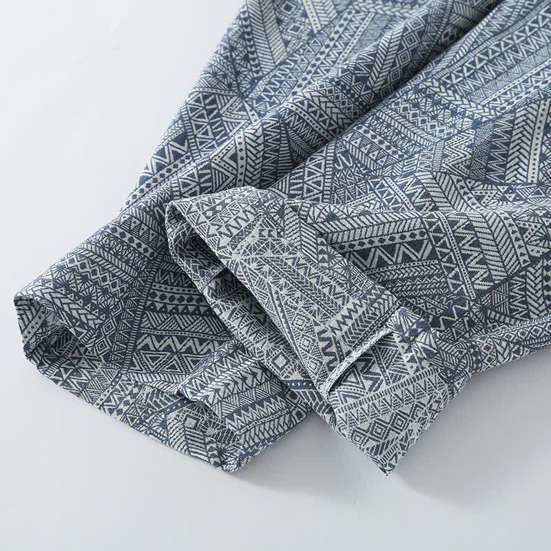 Geometric Pattern Cotton Gauze Loungewear Set - image 12
