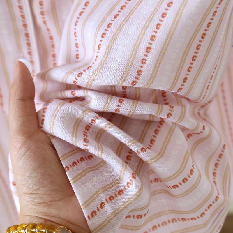 Matching Cotton Gauze Striped Loungewear Set - image 23