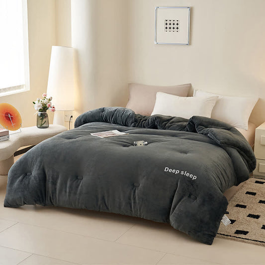 Letter Printed Fluffy Plush Warm Blanket - image 1