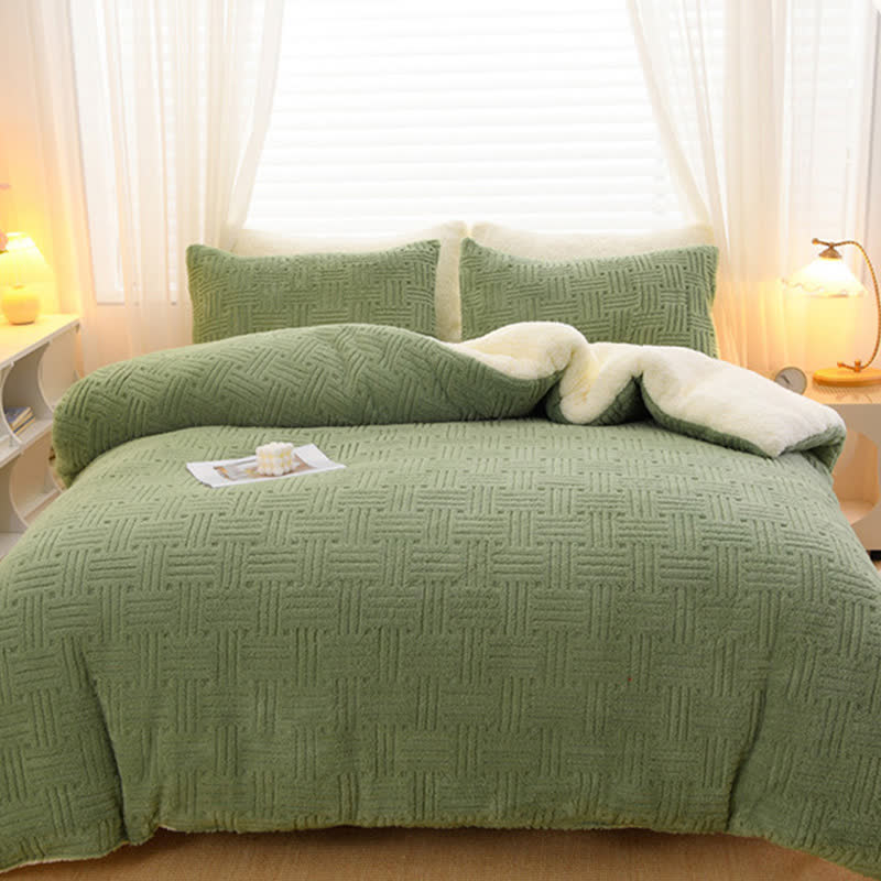 Geometric Striped Textured Sherpa Blanket - image 6