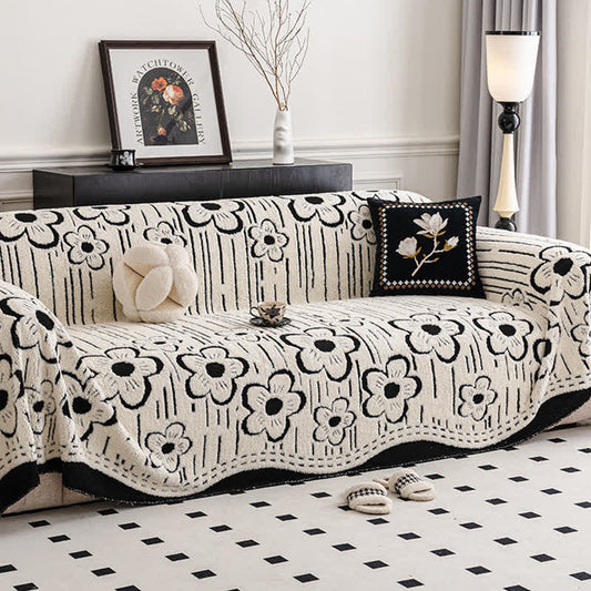 Floral Plush Sofa Throw Blanket - image 1