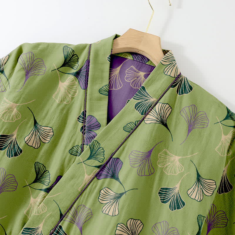 Ginkgo Cotton Gauze Kimono Loungewear Set - image 42