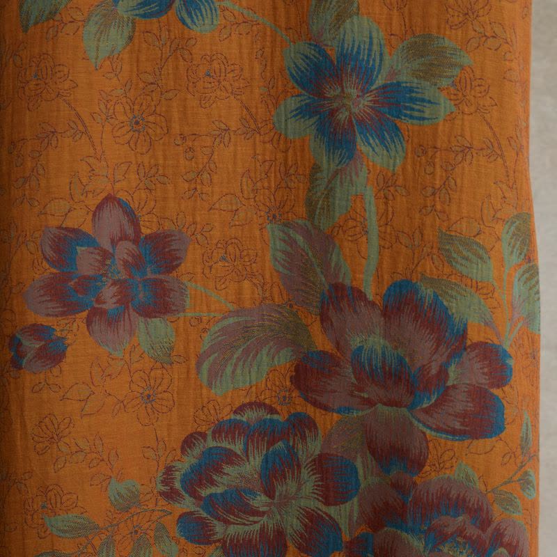 Vintage Peach Blossom Cotton Gauze Nightdress - image 5