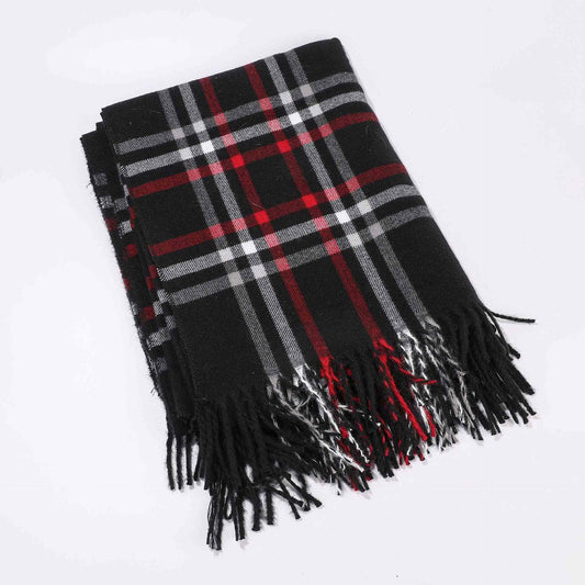 Classic Plaid Tassel Shawl Cape - image 1