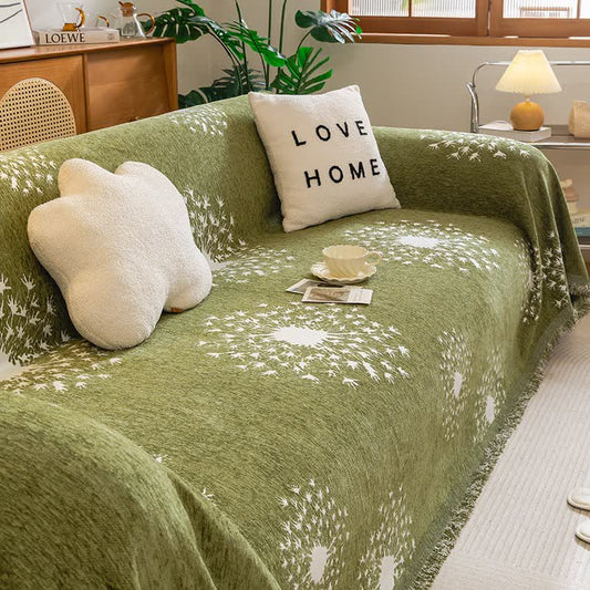 Firework Chenille Sofa Throw Blanket - Green - 71" x 134" - image 0