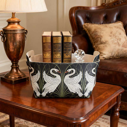 Rural Swan Leather Large-capacity Storage Bin - image 1