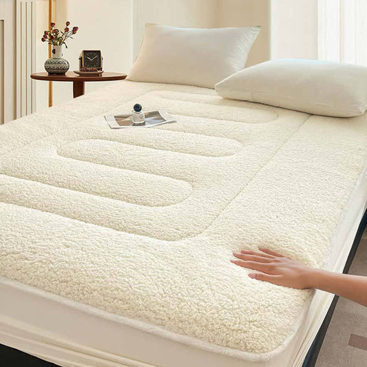 Solid Color Sherpa Warm Fitted Sheet - White - King - image 0