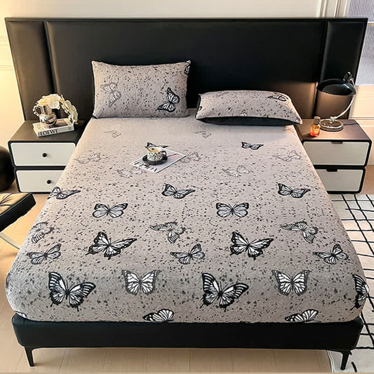 Butterfly Fleece Warm Fitted Sheet - image 1