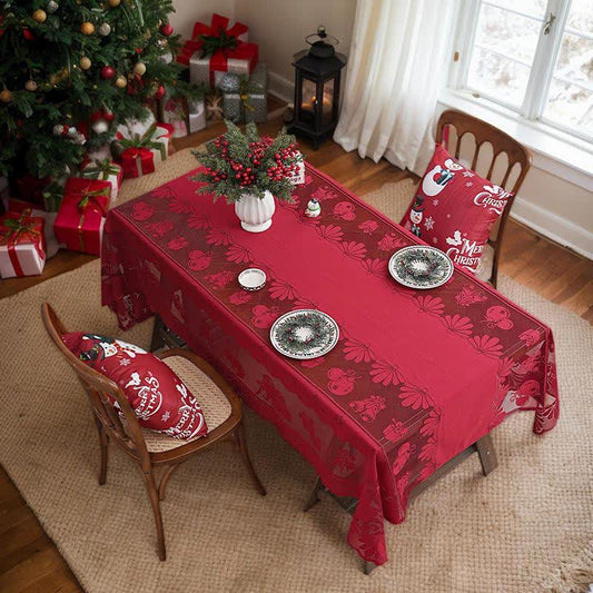 Christmas Embroidered Lace Decorative Tablecloth - image 1
