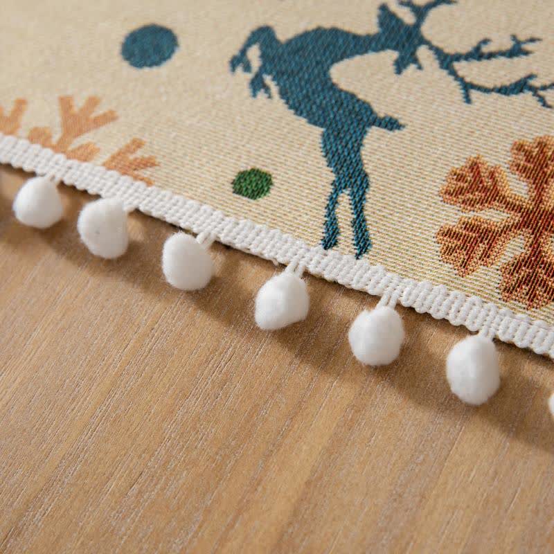 Christmas-inspired Jacquard Beige Tablecloth - image 6