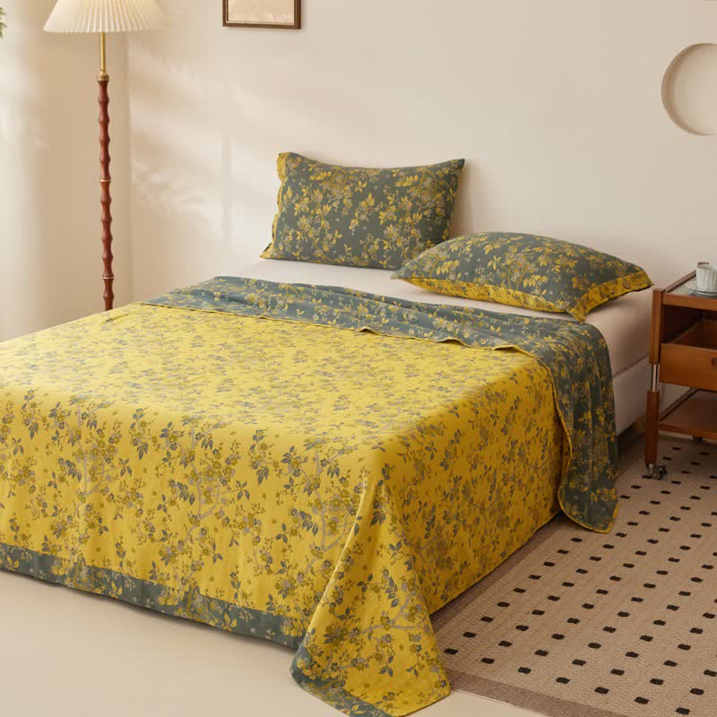 Plum Blossom Jacquard Cotton Gauze Bedding - image 6