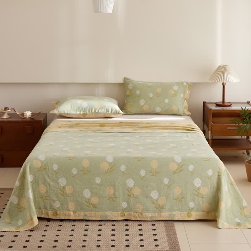 Pastel Rose Jacquard Cotton Gauze Bedding - image 6