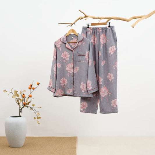 Pure Cotton Pink Floral Loungewear Set - image 1
