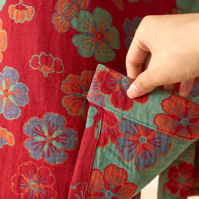 Plum Blossom Cotton Gauze Kimono Robe - image 9