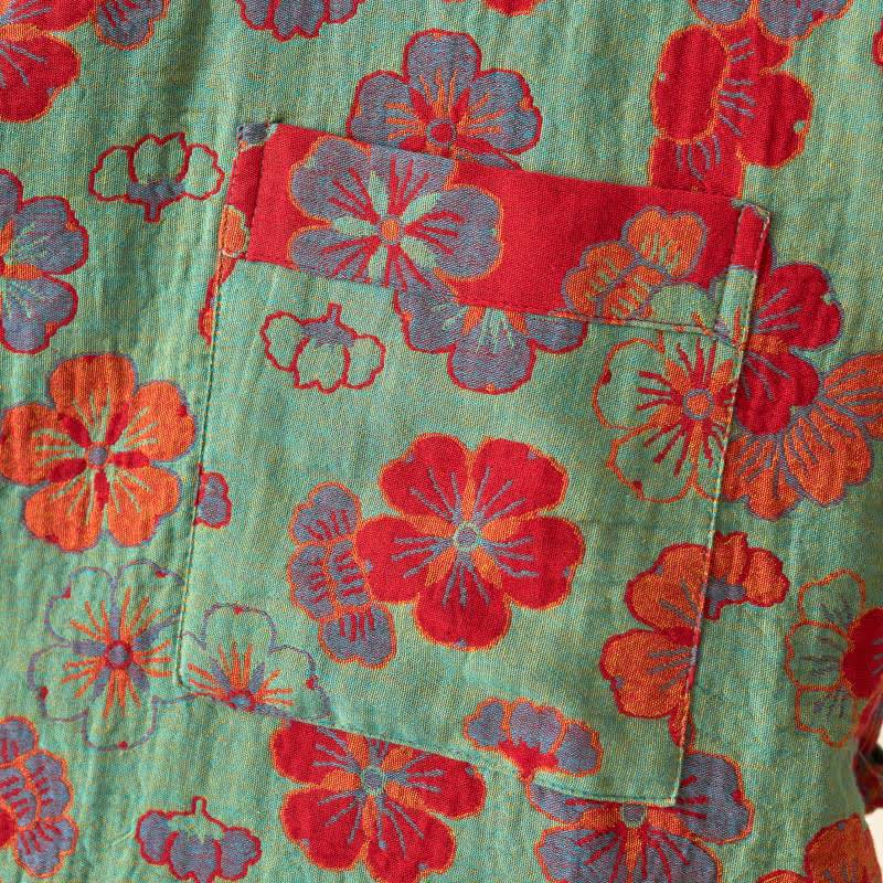 Plum Blossom Cotton Gauze Kimono Robe - image 17