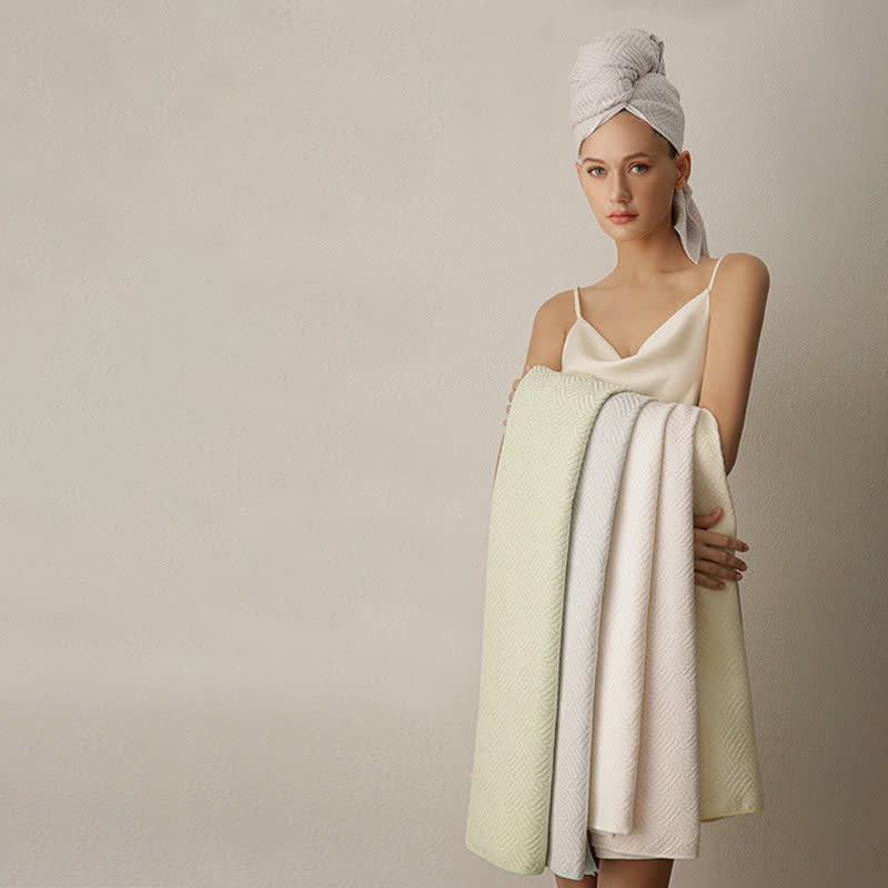 Breathable Antibacterial Hair Drying Towel Wrap - image 9