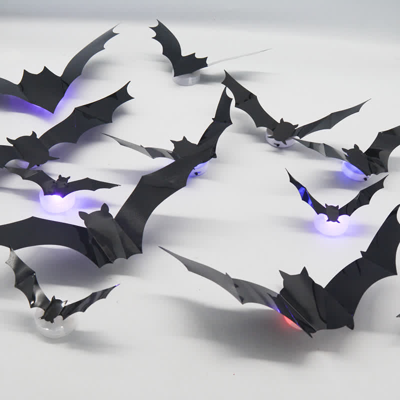 Halloween 3D LED Bat Glitter Wall Decoration - image 7