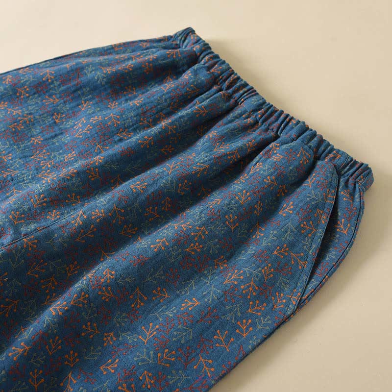 Vintage Cotton Branch Long Sleeve Pajamas - image 5