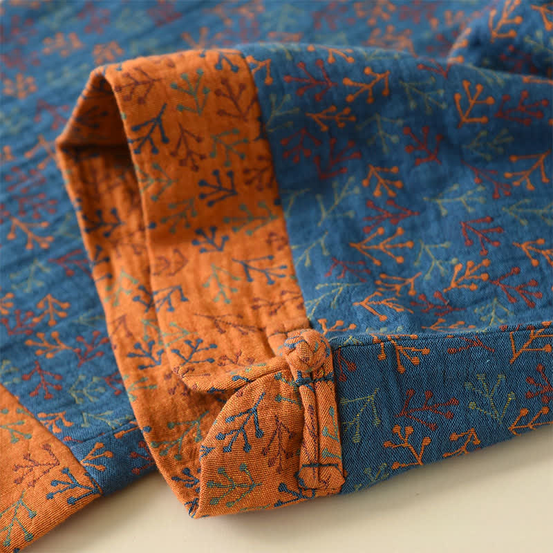 Vintage Cotton Branch Long Sleeve Pajamas - image 4