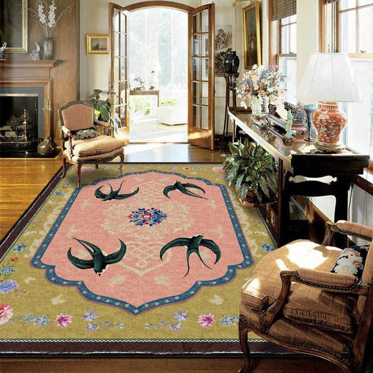 Vintage Oriental Swallow Anti-slip Area Rug - image 1