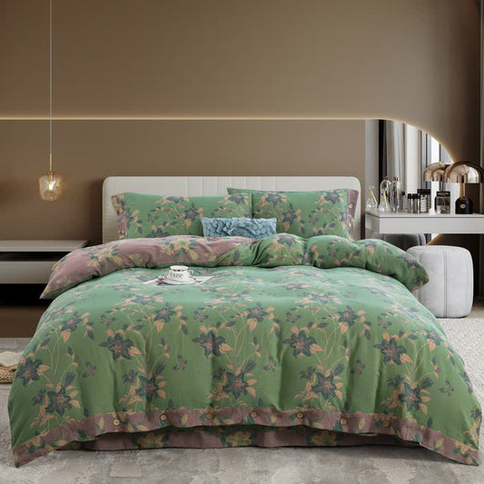 Elegant Lily Cotton Gauze Bedding Set (4PCS)  - King - image 0